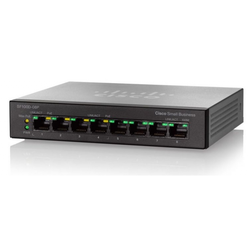 Коммутатор Cisco SF110D-08HP-EU